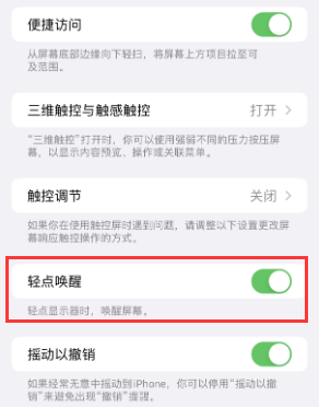 铁东苹果授权维修站分享iPhone轻点无法唤醒怎么办 